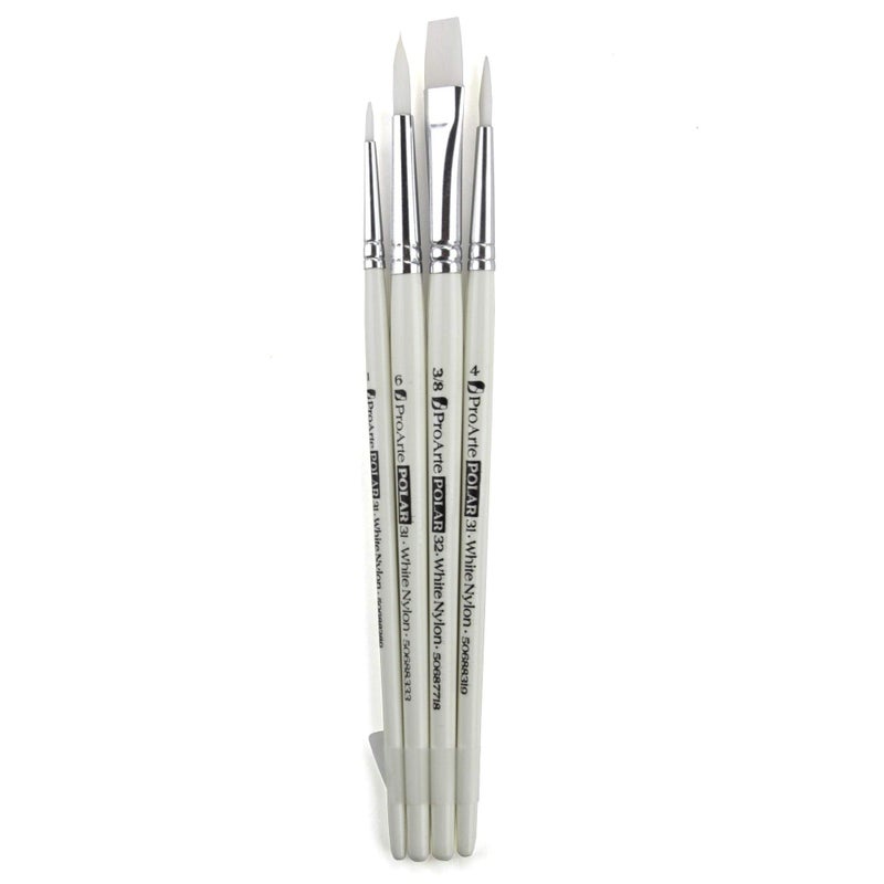 PROARTE Pro Arte : Polar : Brush Wallet Set of 4 : 1-4-6 Round & 3/8 Flat - Image 2